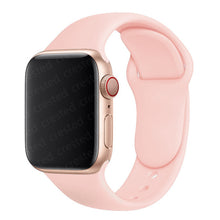 Load image into Gallery viewer, Silicone Strap For Apple Watch band 40mm 44mm 45mm 41mm 38mm 42mm 44 mm Rubber watchband bracelet iWatch serie 3 4 5 6 se 7 band
