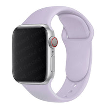 Load image into Gallery viewer, Silicone Strap For Apple Watch band 40mm 44mm 45mm 41mm 38mm 42mm 44 mm Rubber watchband bracelet iWatch serie 3 4 5 6 se 7 band
