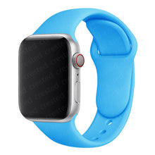 Load image into Gallery viewer, Silicone Strap For Apple Watch band 40mm 44mm 45mm 41mm 38mm 42mm 44 mm Rubber watchband bracelet iWatch serie 3 4 5 6 se 7 band
