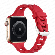 Load image into Gallery viewer, Silicone Strap For Apple Watch band 40mm 44mm 45mm 41mm 38mm 42mm 44 mm Rubber watchband bracelet iWatch serie 3 4 5 6 se 7 band
